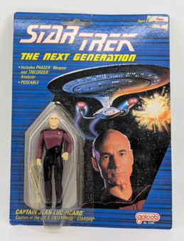 Star Trek The Next Generation CAPTAIN JEAN LUC PICARD Figure 1988 Galoob Sealed