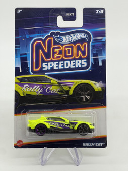2023 Hot Wheels Neon Speeders 7/8 RALLY CAT Day-Glo Neon