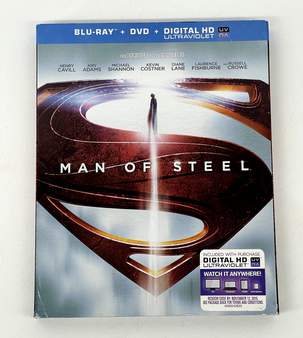 Man of Steel (Blu-Ray + DVD + Digital HD Ultraviolet ) Brand New !