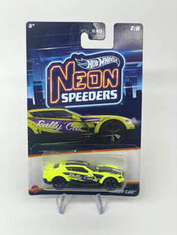 Hot Wheels Rally Cat Neon Speeders Green #7 of 8 1:64 HLH72 - NIB