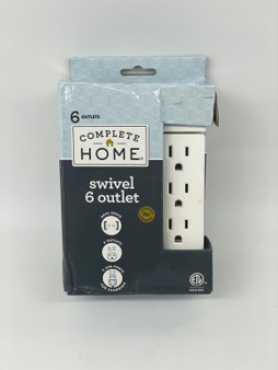 Living Solutions Swivel Outlet 6 Outlets 2 USB Ports For Charging