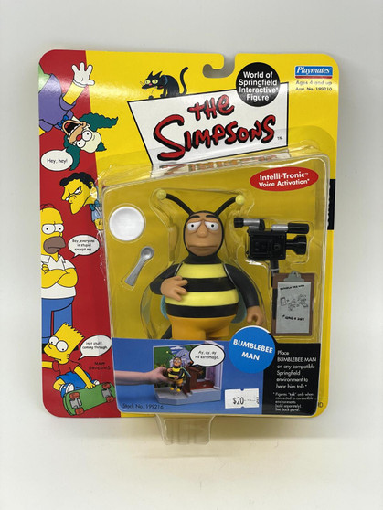 The Simpsons World of Springfield Bumblebee Man Action Figure Playmates New