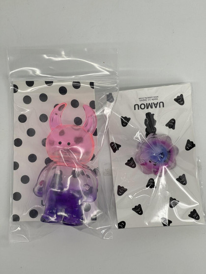 Uamou Sofubi by Ayako Takagi Monster Angled & Boo - Clear Pink To Clear Purple