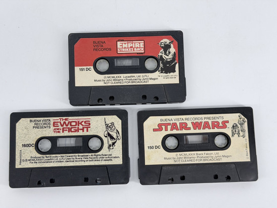 Star Wars Cassette Lot: Star Wars, Empire Strikes Back, & Ewoks Join the Fight
