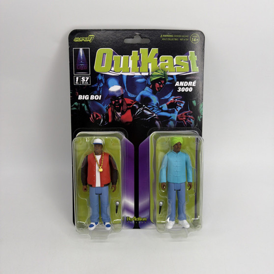Reaction Outkast Big Boi & Andre 3000 2 Pack figure Super 7 - New | Sealed