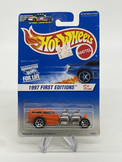 Hot Wheels 1997 First Editions #514 7 of 12 - WAY 2 FAST Orange