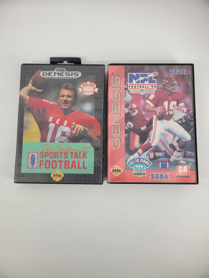 Joe Montana II & NFL Football '94 (Sega Genesis, 1991/93) Cart and Case | Tested