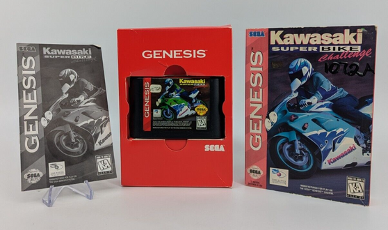 Kawasaki Super Bike Challenge For Sega Genesis CIB Tested Working Rare