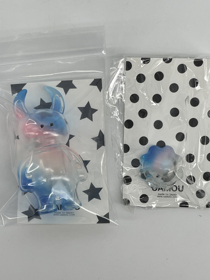 Uamou Sofubi by Ayako Takagi Monster Angled & Boo - Angled Pastel Blue To Pink