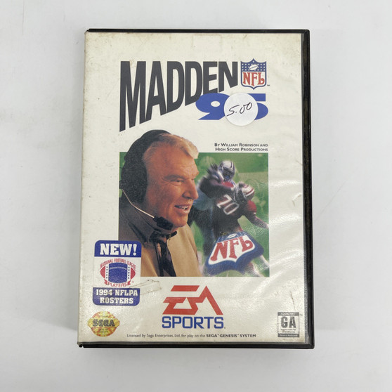 Madden NFL '95 (Sega Genesis, 1994) Cart and Box Only | Tested