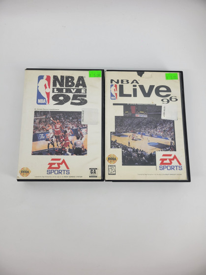 NBA Live 95 & 96 (Sega Genesis, 1994/95) Cart and Case Only Bundle | Tested