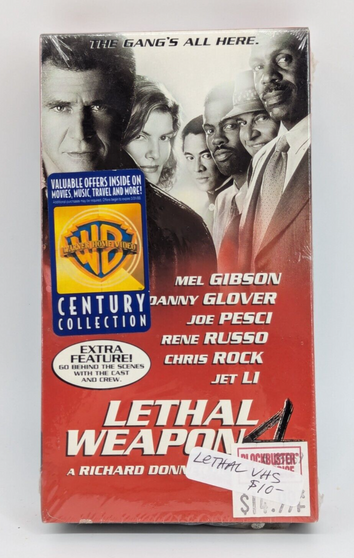 Lethal Weapon 4 VHS 1999 New & Sealed, Mel Gibson,Chris Rock, & JetLi