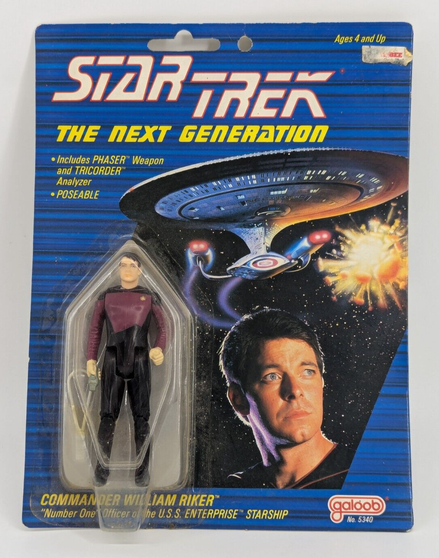 1988 Star Trek The Next Generation Commander William Riker Galoob Figure Sealed