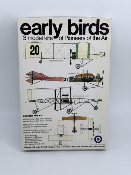 Entex #8448 Early Birds: 3 Model Kits of Pioneers of the Air - Model Kit