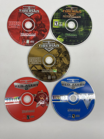 Command & Conquer: Tiberian Sun, Firestorm, and Red Alert 2 (PC) Used, Disc Only