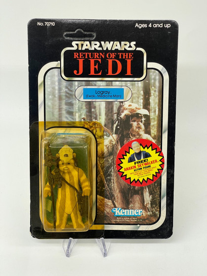 1983 Star Wars Return of the Jedi Logray Ewok Action Figure Kenner Unopened