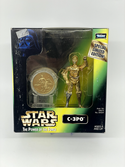Star Wars Power of the Force C-3PO Special Limited Edition w/ Coin
