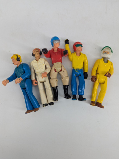 Lot Of 5 Vintage Fisher Price People - Daredevil Team
