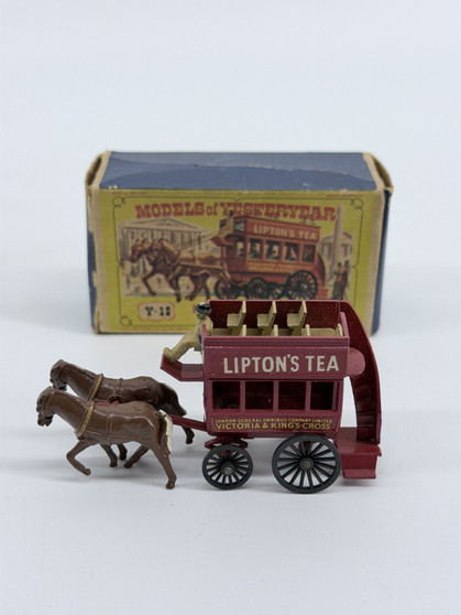 1959 LESNEY Matchbox Models of YesterYear Lipton's Tea Horse Bus Y12