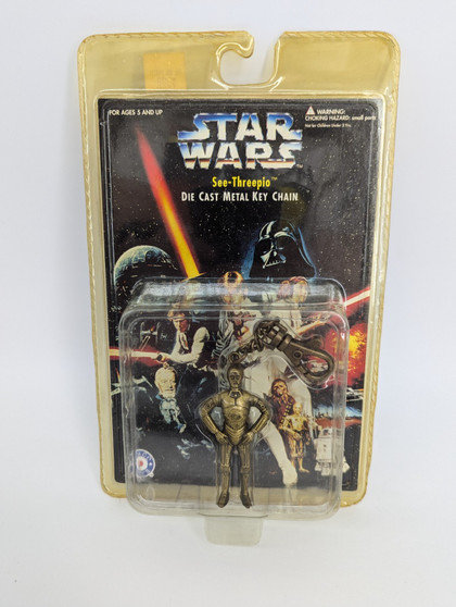 Vintage Star Wars Die Cast Metal Key Chain  C-3P0  1996