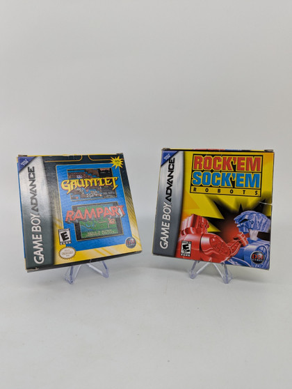 Rock 'em Sock 'em Robots & Gauntlet Rampart Game Boy Advance Box & Manual Only