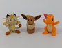 Pokemon Chamander, Eevee, and Meowth Mini Figures - LEGO Compatiable