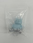 Uamou Monster Angled Sitting Ayako Takagi Pink Transparent Sofubi Blue-Silver