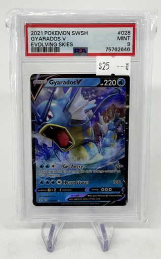 2021 Pokémon Evolving Skies #028 Gyarados V PSA 9 Graded