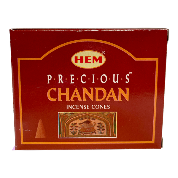 HEM Precious Chandan Incense Cones, 10 pc