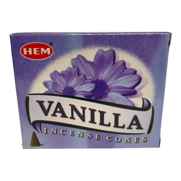 HEM Vanilla Incense Cones, 10 pc