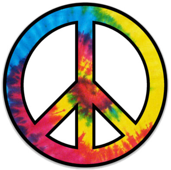 Tie-Dye Peace Sign vinyl sticker - The Purple Hippy