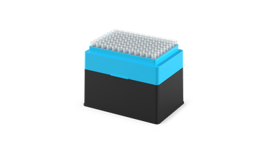 1,000uL pipette tips for use with the Opentrons Flex.