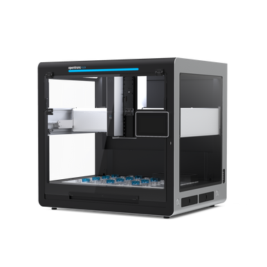 The Flex Prep robot with 8-Channel pipette. Simple, quick sample preparation to save time within your lab.