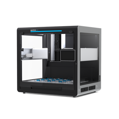 The Flex Prep robot with 8-Channel pipette. Simple, quick sample preparation to save time within your lab.