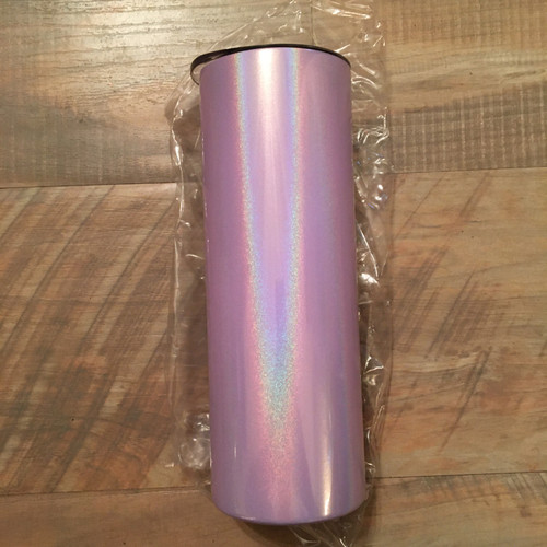 20oz holographic tumbler purple 