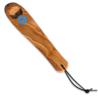 Flessenopener met handvat van olijfhout Flessenopener met handvat van olijfhout