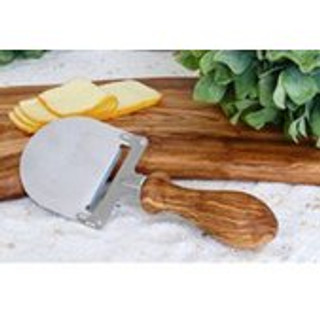 Kaasschaaf DESIGN met gedraaid handvat gemaakt van olijfhout