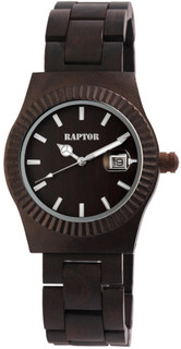 Het analoge dameshorloge van het merk Raptor heeft een Miyota 2115. De modelnaam is RA092. De sandelhouten armband is 20 mm breed en wordt geopend met een roestvrijstalen vouwsluiting. De totale lengte bedraagt ​​20 cm. De sandelhouten kast met mineraalglas heeft afmetingen van 41 mm en een kasthoogte van 12 mm. Het deksel van de behuizing is gemaakt van hout. Het Raptor herenhorloge heeft de volgende eigenschappen: Datumweergave. De volgende accessoires zijn beschikbaar voor uw product: garantiekaart, originele doos en gebruiksaanwijzing.