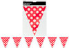 DOTS RED FLAG BANNER 3.6m (12')