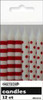 DOTS & STRIPES RED 12 CANDLES