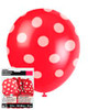 DOTS RED 6 x 30cm (12") BALLOONS