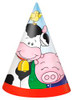 FARM FRIENDS 8 PARTY HATS