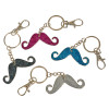 Glitter Mustache Key Ring (Great for Movember)