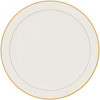 Gold Trimmed Cream Plastic Platter