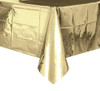 METALLIC GOLD PLASTIC TABLECOVER RECTANGLE 137cm X 274cm (54" X 108")