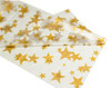 CLEAR GOLD STARS METEOR PLASTIC TABLECOVER RECTANGLE 137cm X 274cm (54" X 108")