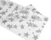 CLEAR SILVER STARS METEOR PLASTIC TABLECOVER RECTANGLE 137cm X 274cm (54" X 108")
