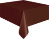 BROWN UNIQUE PLASTIC TABLECOVER RECTANGLE 137cm X 274cm (54" X 108")