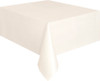 IVORY UNIQUE PLASTIC TABLECOVER RECTANGLE 137cm X 274cm (54" X 108")