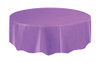 PRETTY PURPLE PLASTIC TABLECOVER ROUND 213cm DIAMETER (84")